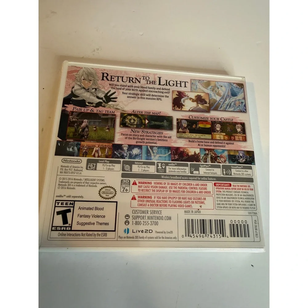 Fire Emblem Fates Birthright Nintendo 3DS Brand New Factory Sealed Authentic